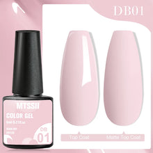 MTSIII color gel with a pink nail and 'DB01' text on a pink background