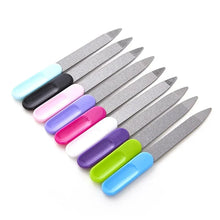 Nail files set 5pcs double-sided metal pedicure tools flat lay