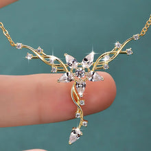 Teardrop Round Cubic Collarbone Charm Chain