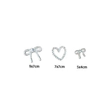 Bowknot nail charms super shiny DIY nail decoration close up