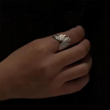 Angel wings ring adjustable handmade designer jewellery gift.