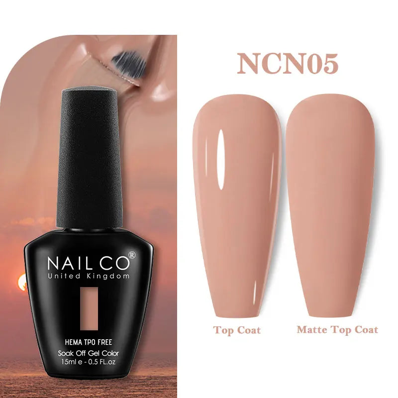 NAILCO 15ml HEMA-free TPO-free Topcoat Basecoat Artistic Design Gel Nail Polish Top Base Coat UV LED Soak Off Gel Nail Polish