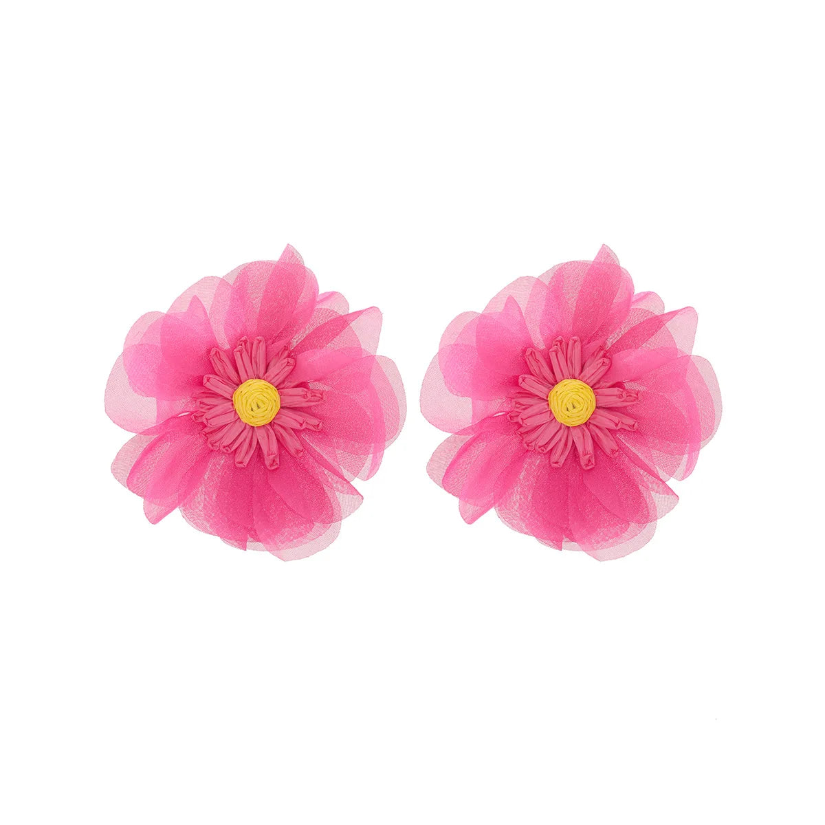 Exaggerated Flower Three Dimensional Earrings