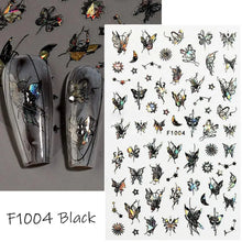Butterfly nail stickers self-adhesive slider holographic finish