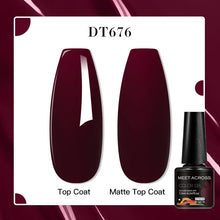 MEET ACROSS 8 Colors Mirror Gel Nail Polish Long-lasting Quick-drying Metallic Gold Silver Red Semi Permanent Varnish Nail Art