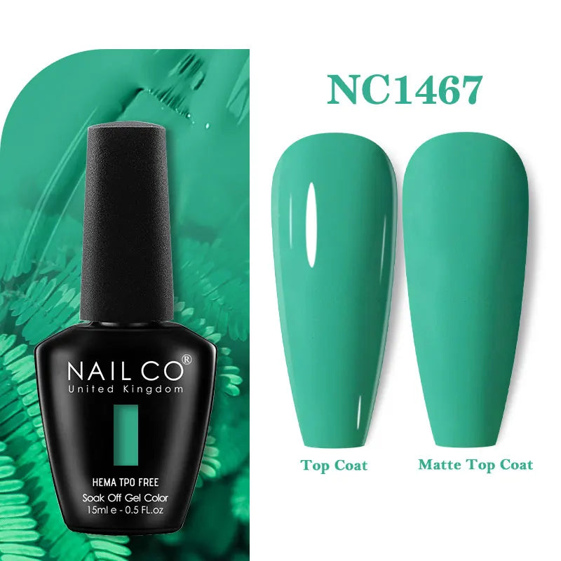 NAILCO 15ml HEMA-free TPO-free Topcoat Basecoat Artistic Design Gel Nail Polish Top Base Coat UV LED Soak Off Gel Nail Polish