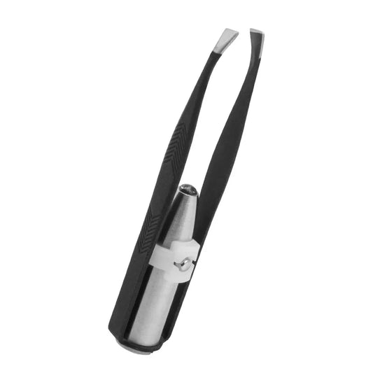 Steel Button Cell Smart Design Eyebrow Hair Remove Tweezer
