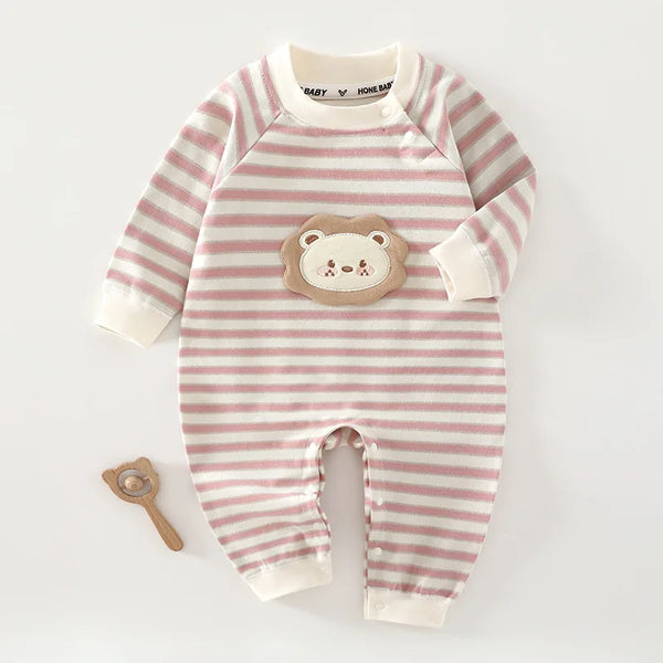 Cotton baby onesie worn by a baby