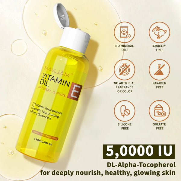 Natural & Pure Vitamin E Oil Skincare Moisturizing Brighten Skin Tone