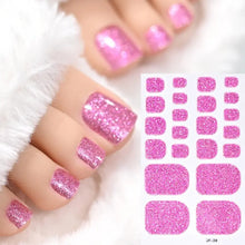 toe nail wraps – glitter self-adhesive full cover nail decals shiny finish