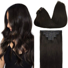 Invisible skin weft clip in remy hair extensions balayage blonde