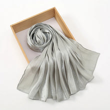 Newest Plain Shimmer Hijab Silk Wrinkle Scarf Muslim.
