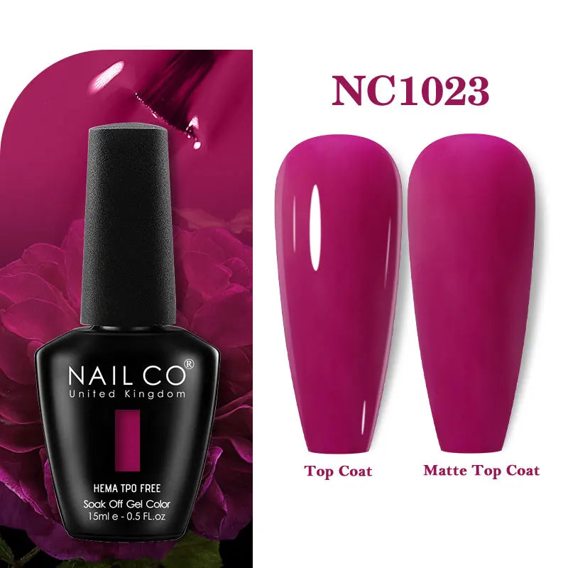 NAILCO 15ml HEMA-free TPO-free Topcoat Basecoat Artistic Design Gel Nail Polish Top Base Coat UV LED Soak Off Gel Nail Polish
