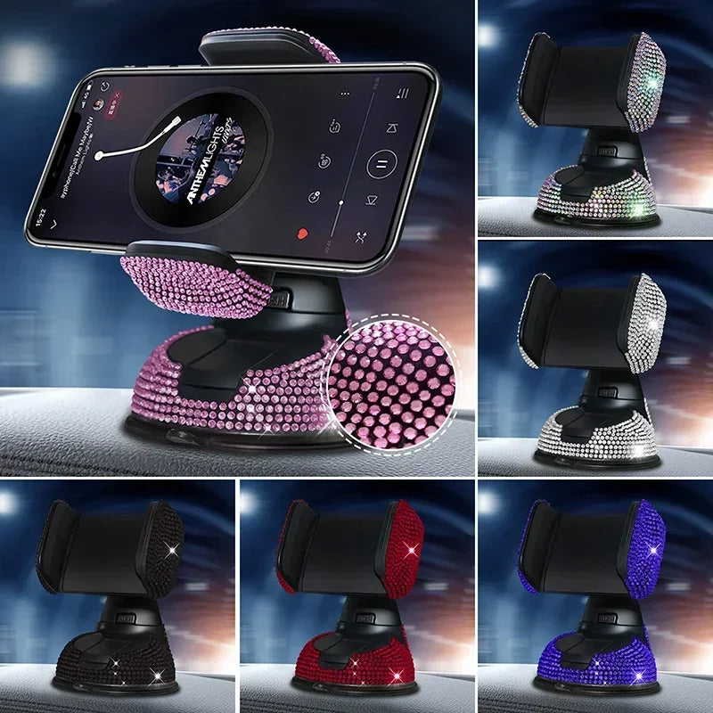 Crystal Rhinestones 360 Degree Car Phone Holder