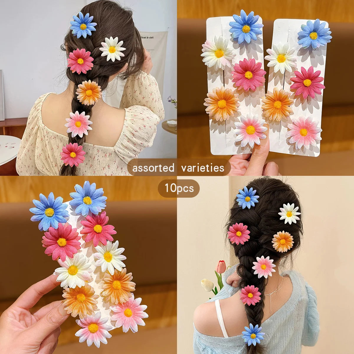 10 Sunflower Hair Clips