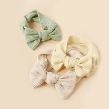 Baby Bow Headband Solid Color Wide Hairbands Soft Elastic Hair Bands Boy Girl Newborn Headwear Bowknot Kids Hair Accessories