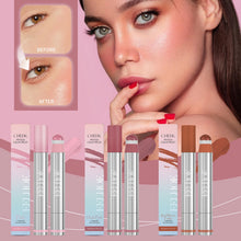 Liquid blush cream in peach pink tone showing product packaging.