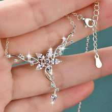 Teardrop Round Cubic Collarbone Charm Chain