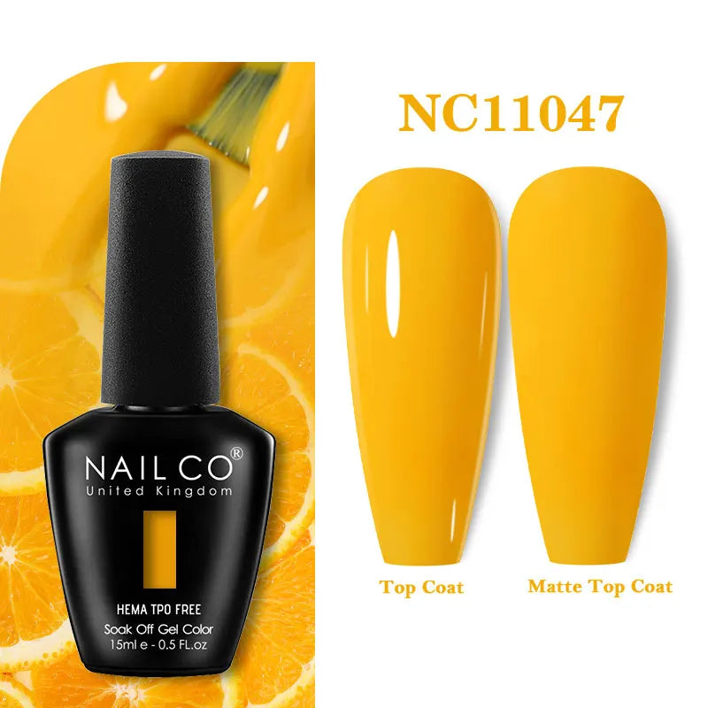 NAILCO 15ml HEMA-free TPO-free Topcoat Basecoat Artistic Design Gel Nail Polish Top Base Coat UV LED Soak Off Gel Nail Polish