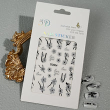floral nail art stickers – spring summer DIY manicure design