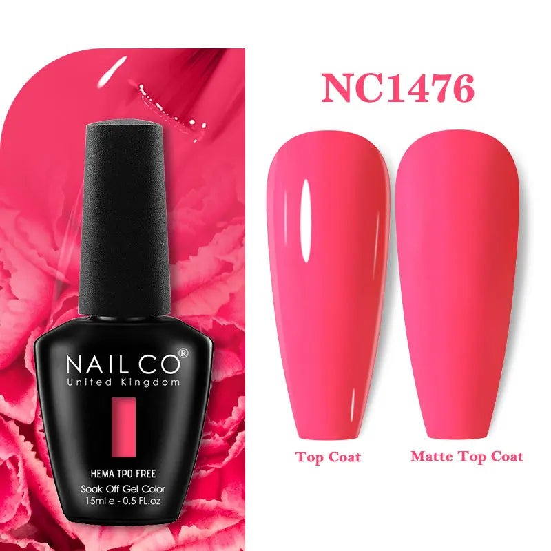 NAILCO 15ml HEMA-free TPO-free Topcoat Basecoat Artistic Design Gel Nail Polish Top Base Coat UV LED Soak Off Gel Nail Polish