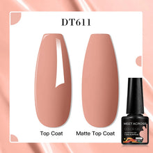 MEET ACROSS 8 Colors Mirror Gel Nail Polish Long-lasting Quick-drying Metallic Gold Silver Red Semi Permanent Varnish Nail Art