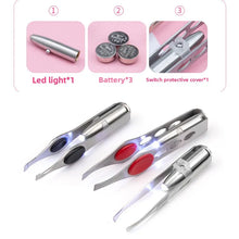 Steel Button Cell Smart Design Eyebrow Hair Remove Tweezer