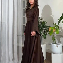 Satin Long Lace Up Slim Evening Dresses