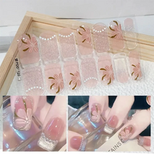 Gel nail stickers 14 strips floristic semi cured full cover set