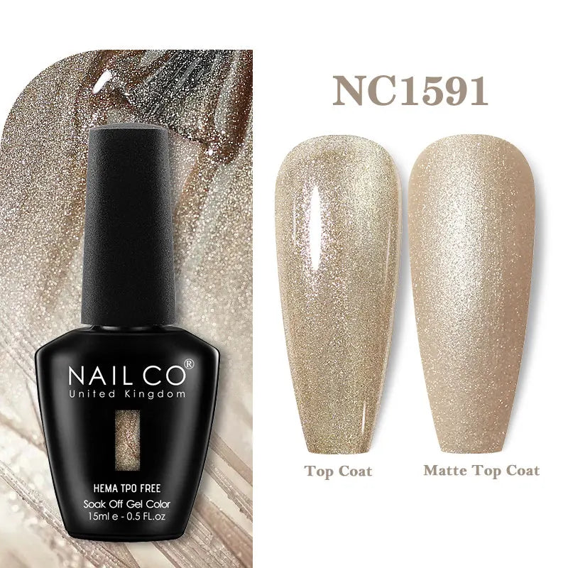 NAILCO 15ml HEMA-free TPO-free Topcoat Basecoat Artistic Design Gel Nail Polish Top Base Coat UV LED Soak Off Gel Nail Polish