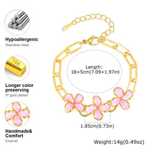 Pink Flower Bracelet