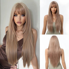Ombre layered synthetic wig packaging and product details.