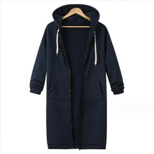 Long Sleeve Mid-Length Sweatshirt Fleece Jacket