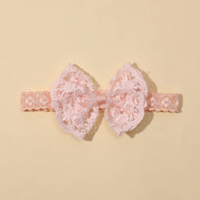 baby girl hair band – soft elastic lace bow headband for newborns