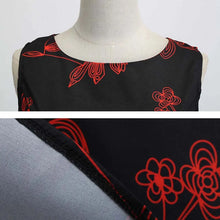 Floral Printed Sleeveless High Waist Dress