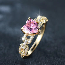 Pink diamond heart ring for engagements and anniversaries