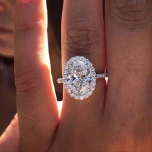 Oval Pigeon Egg Cube Zirconia Ring
