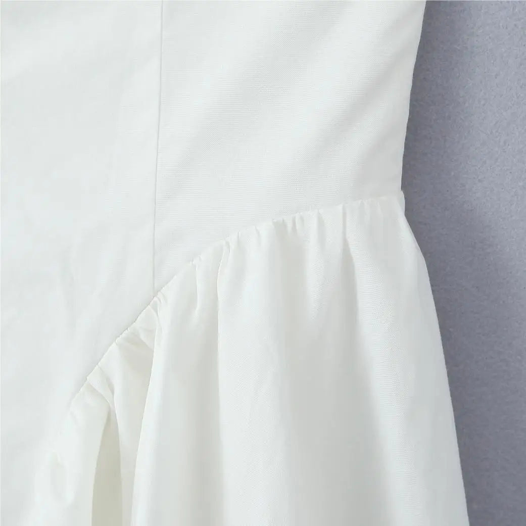 Summer dress 2024 women evening party mini dresses elegant white bodycon dress korean fashion ruffle halter tank dress backless