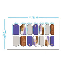 gel nail stickers – 14pcs glittering gel polish strips nail art sheet