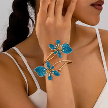 Vintage Floral Enamel Necklace & Bracelet Set – Bohemian Jewellery