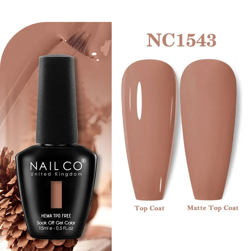 NAILCO 15ml HEMA-free TPO-free Topcoat Basecoat Artistic Design Gel Nail Polish Top Base Coat UV LED Soak Off Gel Nail Polish