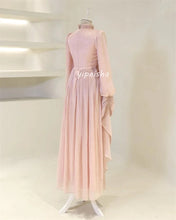 Customized pleated A-line dress back view