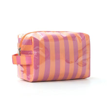 Striped Toiletry Bag Travel Cosmetic Storage