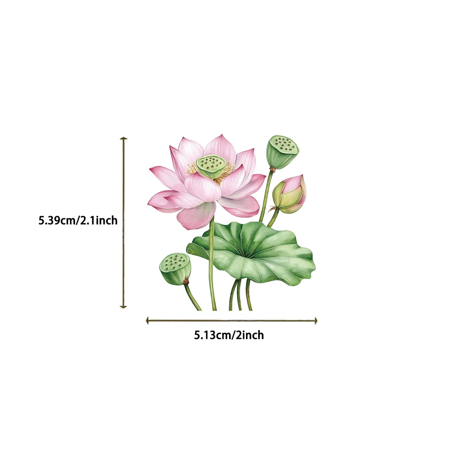 50pcs Pink Floral Stickers Flower