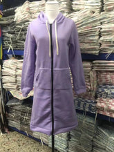 Long Sleeve Mid-Length Sweatshirt Fleece Jacket