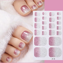 toe nail wraps – glitter self-adhesive full cover nail decals shiny finish