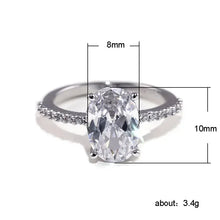 Oval Pigeon Egg Cube Zirconia Ring