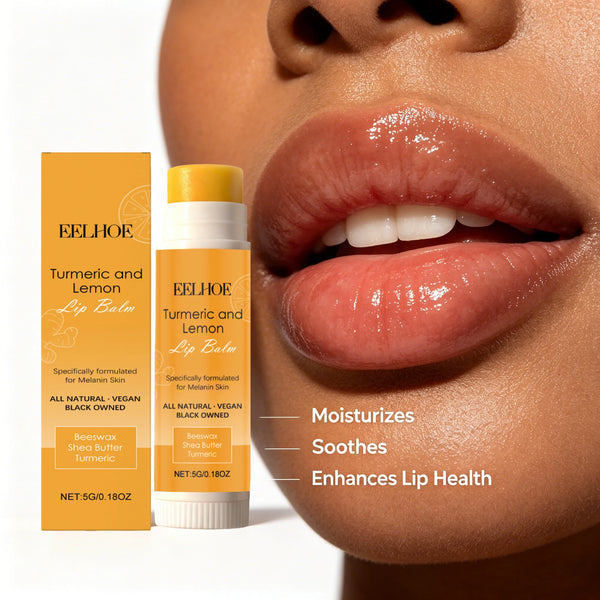 turmeric lemon lip balm – natural shea butter front view