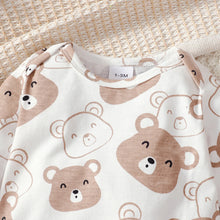 Baby boy clothing set with little bear bodysuit and pants