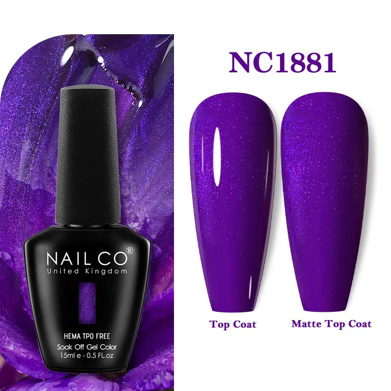 NAILCO 15ml HEMA-free TPO-free Topcoat Basecoat Artistic Design Gel Nail Polish Top Base Coat UV LED Soak Off Gel Nail Polish